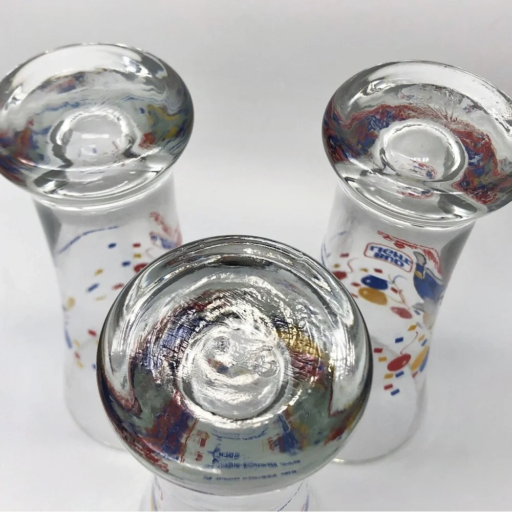 Spuds Mackenzie Bud Light The Original Party Animal 1987 Pilsner Glasses Set(3)